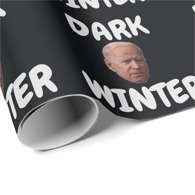 DE PRESENTE JOE BIDEN DARK WINTER CHRISTMAS WRAPPING PAPEL (Ponta do rolo)
