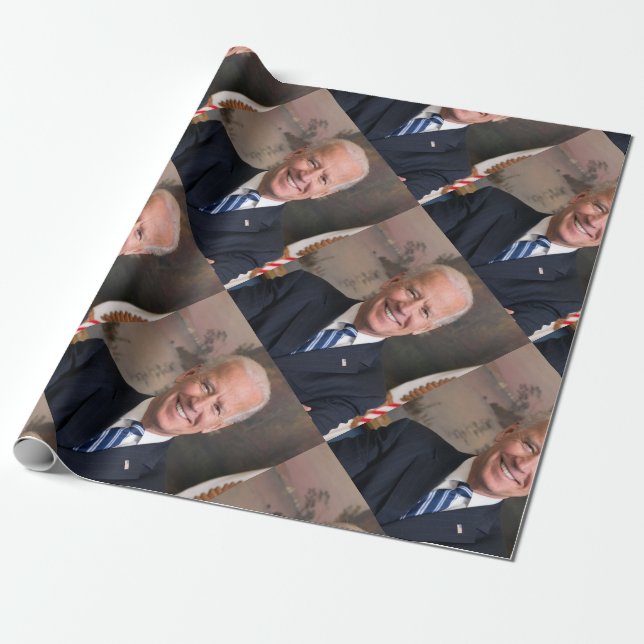 De Presente Joe Biden embrulhando papel (Desenrolado)