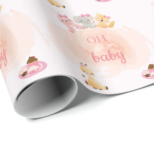 De Presente Menina embrulhando papel