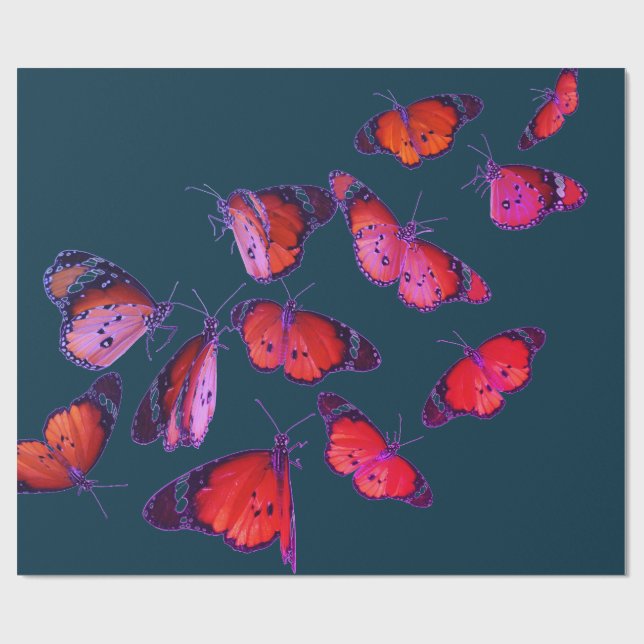 De Presente Molhando papel em branco com borboletas (Aberto)