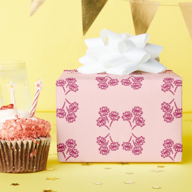 De Presente Muitos buquês embrulhando papel (Festa de aniversário)