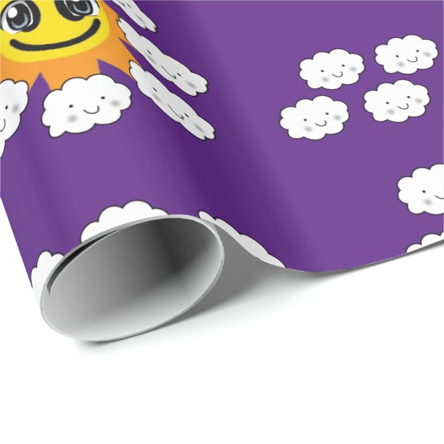 De Presente Nuvens Envolvendo Papel (Ponta do rolo)