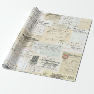 De Presente O vintage passa recibo do papel da colagem