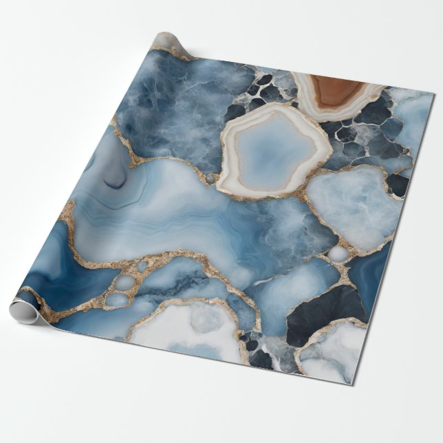 De Presente Papel Agate Marble Wraping (Desenrolado)