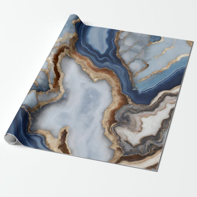 De Presente Papel Agate Marble Wraping (Desenrolado)