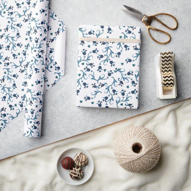 De Presente Papel aguarela Boho azul turquesa (Artesanato)