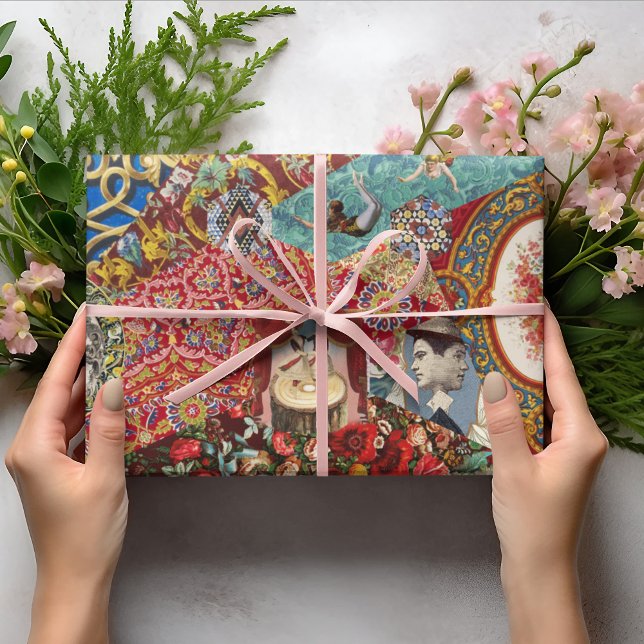 De Presente Papel Antiquário para Envolvimento (Wrapped gift)