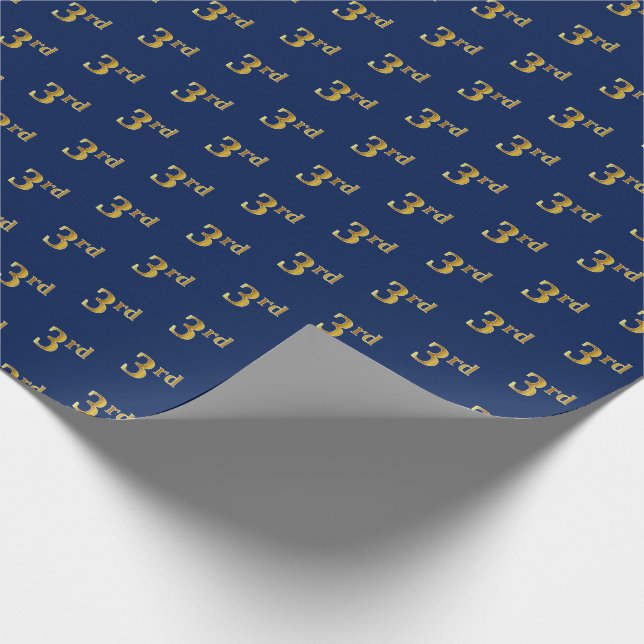 De Presente Papel Azul, Faux Dourado 3rd (Third) Event Wraping (Ponta)