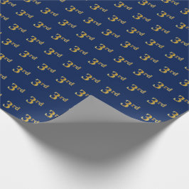 De Presente Papel Azul, Faux Dourado 3rd (Third) Event Wraping