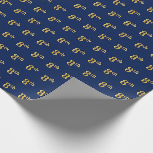 De Presente Papel Azul, Faux Dourado 8º (Oitavo) (Ponta)