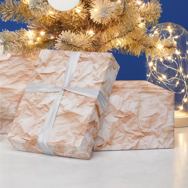 De Presente Papel Bege Enrugado Natal (Feriados)