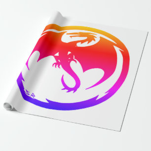 De Presente Papel branco brilhante revestido por Neon Dragon g