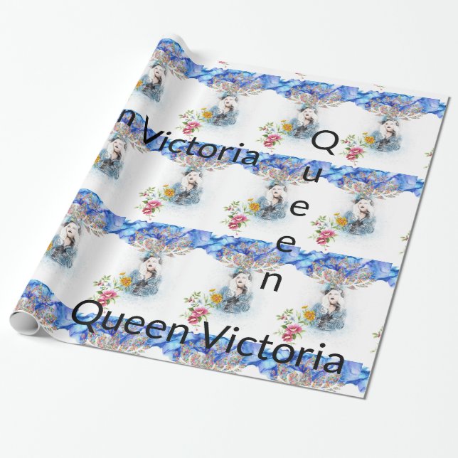 De Presente Papel Brilhante, Rainha Vitoriana Floral (Desenrolado)