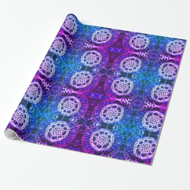 De Presente Papel Brilhante, White Mandala Edelweiss (Desenrolado)