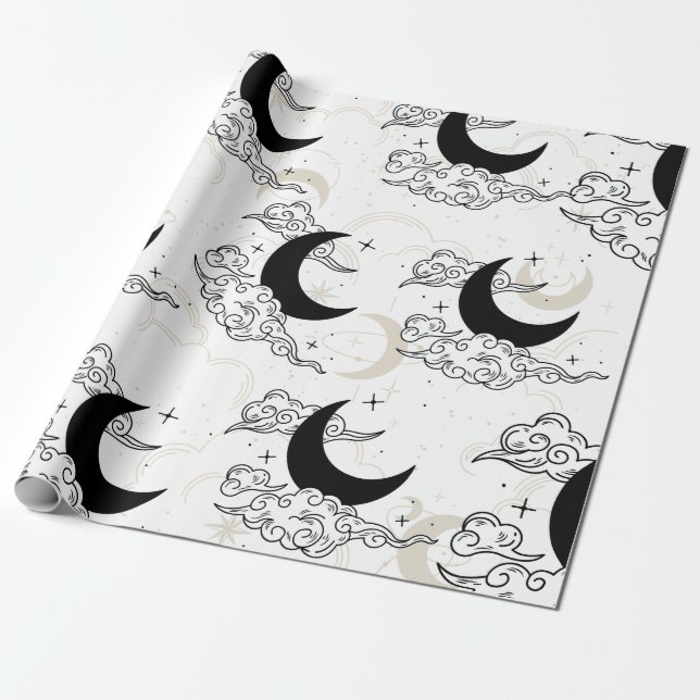 De Presente Papel Crescent Moon Wraping (Desenrolado)