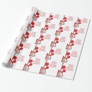 De Presente Papel da filha, o vermelho & o branco da guitarra