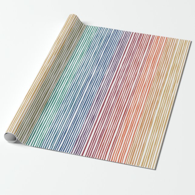 De Presente Papel embebido - Cor d'água - Faixa arco-íris (Desenrolado)