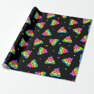 De Presente papel emoji embrulhado do arco-íris gay lésbico