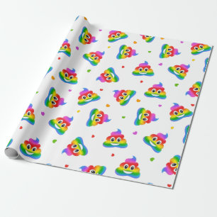 De Presente papel emoji embrulhado do arco-íris gay lésbico