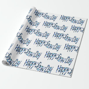 De Presente Papel Feliz para o Dia da Neve