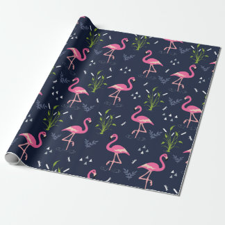 De Presente Papel Flamingo Wraping - Flamingos cor-de-rosa no