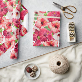 De Presente Papel Floral Hawaiian Wrapping