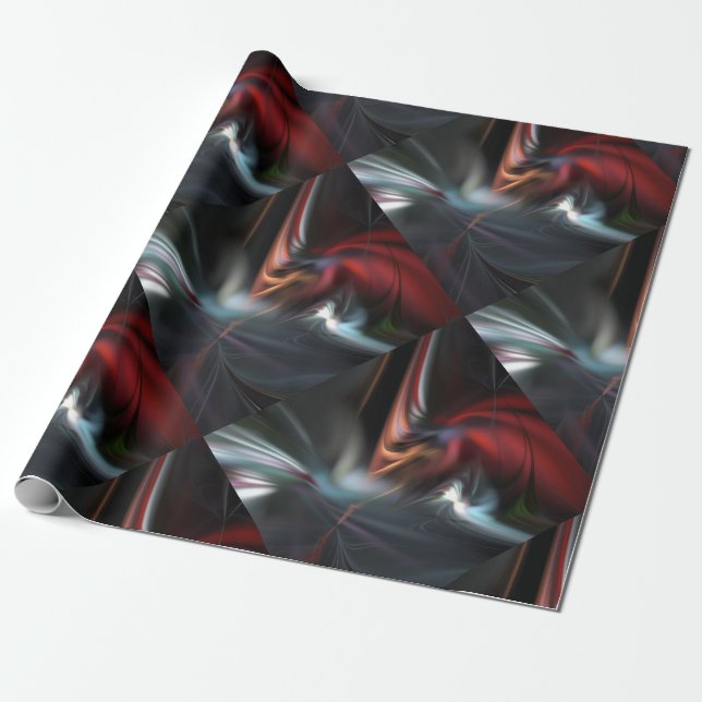 De Presente Papel Fractal Elegante Smokey (Desenrolado)