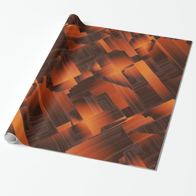 De Presente Papel Fraturante Laranja Queimado (Desenrolado)