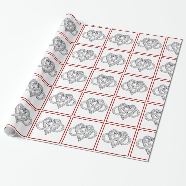 De Presente Papel Infinity Heart Wrapping (Desenrolado)