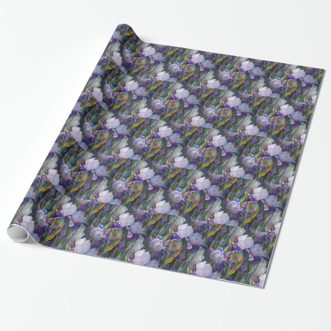 De Presente Papel Iris Flower Garden Wraping (Desenrolado)