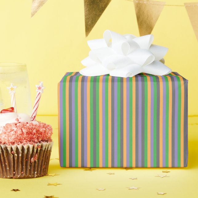 De Presente Papel Listrado com Caprichos Secundários (Festa de aniversário)