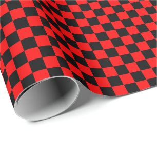 De Presente Papel médio preto e do vermelho das verificaçõe