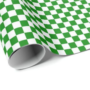 De Presente Papel médio verde e do branco das verificações 
