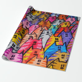 De Presente Papel para regalo gatos 05