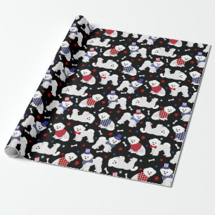 De Presente Papel Patriótico Bichon Frise