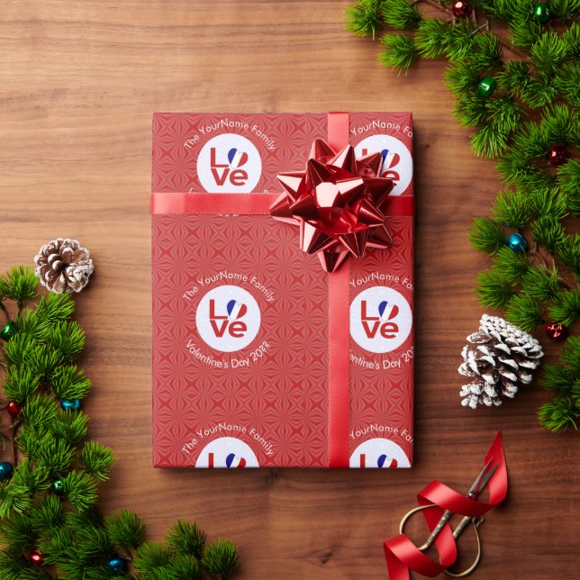 De Presente Papel Personalizado Bandeira Vermelha Francesa LET (Presente de Natal)