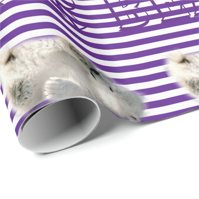 De Presente Papel Polar Bear Amor Com Papel Luminoso (Ponta do rolo)