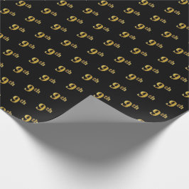 De Presente Papel Preto, Faux Dourado 9º (Nono)