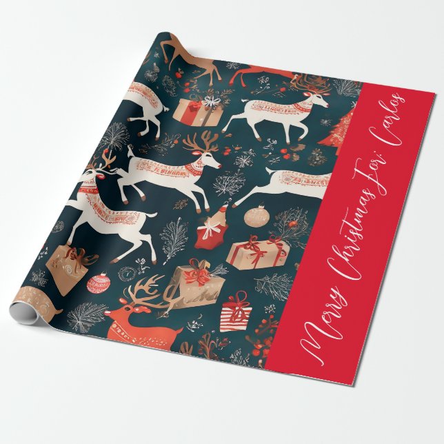De Presente Papel regalo navideño personalizado (Desenrolado)