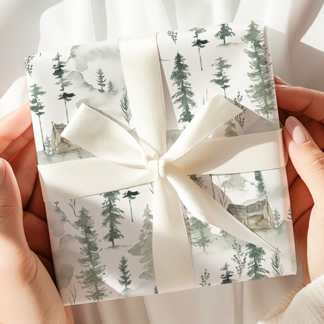De Presente Papel Rustic Cabin Wraping (Criador carregado)