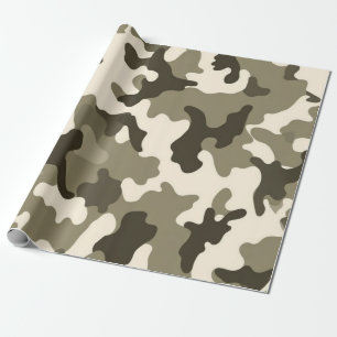 De Presente Papel Rustic Desert Camo Wrapping
