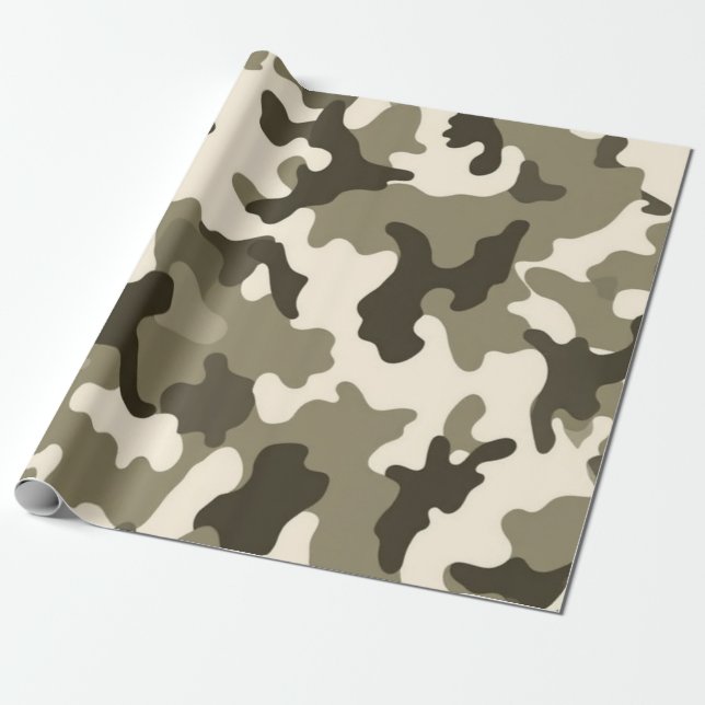 De Presente Papel Rustic Desert Camo Wrapping (Desenrolado)