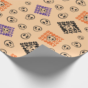 De Presente Papel sem costura com crânios para o Dia das Bruxa