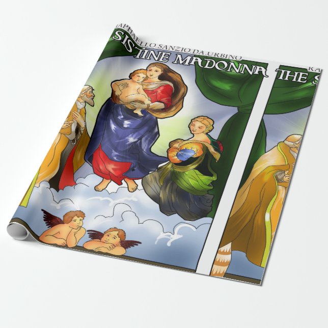 De Presente Papel Sistine Madonna Wrapping (Desenrolado)