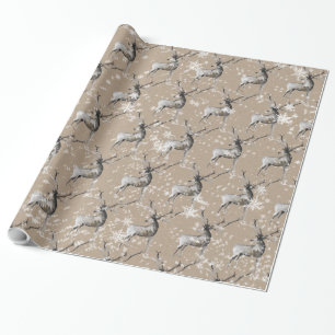De Presente Papel "Snowy Reindeer"