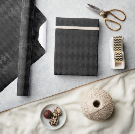 De Presente Papel Tecido Vintage Black Harlequin
