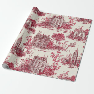 De Presente Papel Toile Vermelho Cena Rural (4)