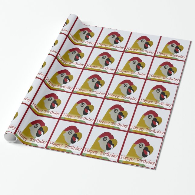 De Presente Papel vermelho do envoltório da colagem da cabeça (Desenrolado)