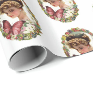 De Presente Papel Vintage Vintage Vitoriano brilhante