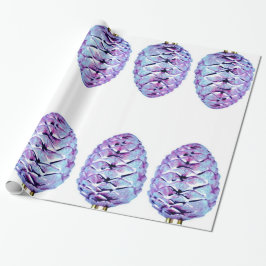 De Presente Papel Violet Pinecones Wraping